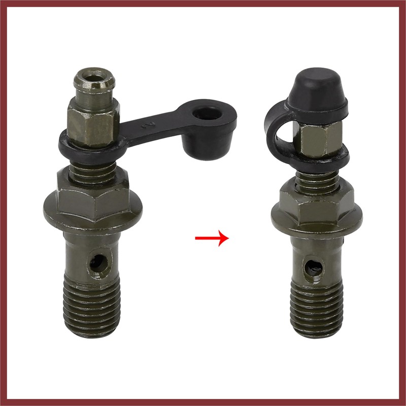 HEROFFIX M10x1.25mm Banjo Bolt Bleeder Screw Fuel Line Adapter Fitting