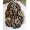 Scottish Kilt Original Fox Fur Full Dress Sporran Antique Enamel