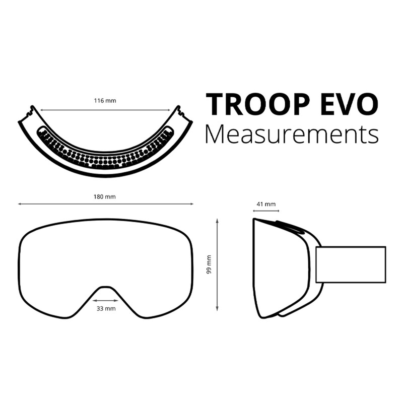 NAKED Optics TROOP EVO Misty (Blue Lens), no extra lens