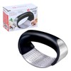 •Garlic Press Rocker Garlic Crusher Stainless Steel Kitchen Ginger Crusher