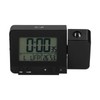 Black Projection Clock with Time Temperature LCD Screen USB Charging