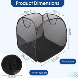 Quintriae Pool Toy Storage, Outdoor Pool Float Storage Organizer, High Capacity 32x32x32 Inch Pool Storage Bin with Side Pocket for Pool Noodles, Floats, Beach Balls and other Swim Accessories