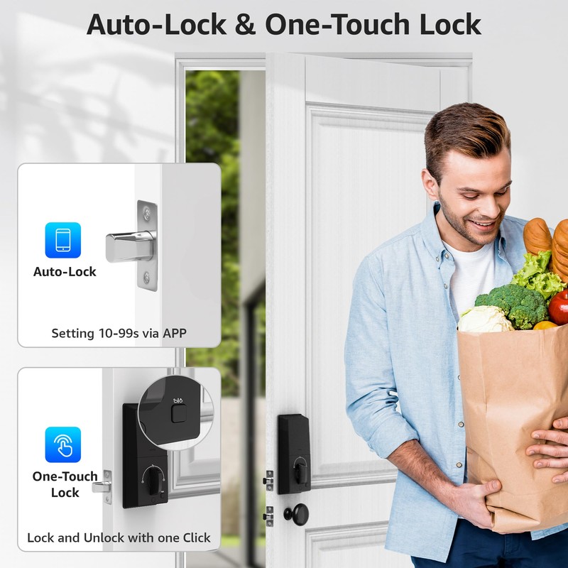 LOCK&SOLVER Keyless Entry Door Lock, Smart Lock for Front Door,