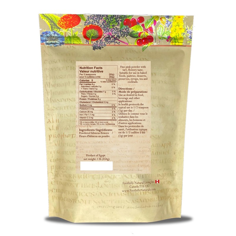 Foothills Naturals Hibiscus Powder 454g, Pure