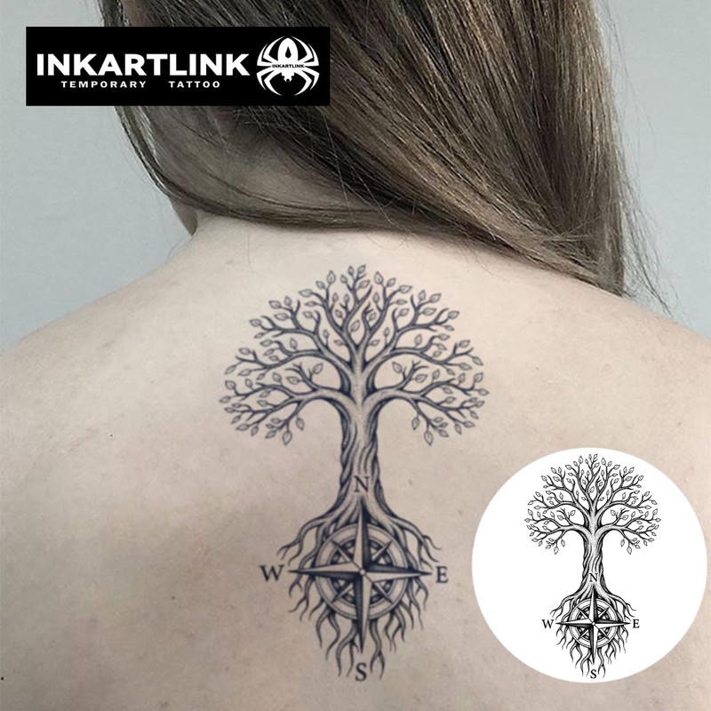 Tree Temporary Tattoos, Realistic Waterproof Fake Tattoos