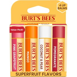 Burt's Bees Bálsamo Labial Sabor a Frutas - Superfruit Lipbalm - Pack x4