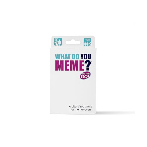 WHAT DO YOU MEME? On The Go! For Ages 13+, 3-8 Players, Travel Edition of the game