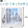 Winter Scene Backdrop Holiday Wonderland Snowflake Photography Background Window Forest