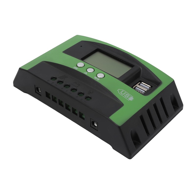 MPPT Solar Panel Controller with Dual USB Ports LCD Display