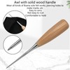Tool with Wood Handle Leatherworking Tool Leather Hole Tool Stitching