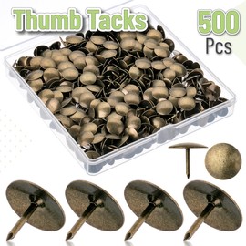 Mr. Pen- Thumb Tacks, 500 Pack, Bronze, Flat Push Pins, Thumbtack, Flat Thumb Tacks, Metal Push Pins, Thumbtacks, Push Pin, Thumb Tack, Thumbtacks Flat, Flat Push Pins for Bulletin Board