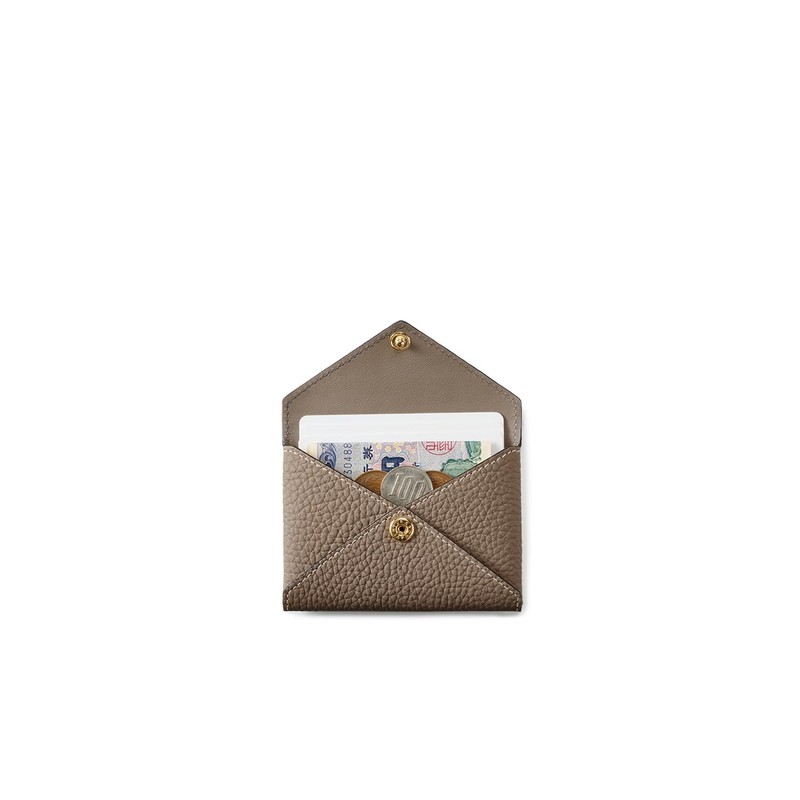 Bonaventura Envelope Card Case Shrink Leather, etaupe