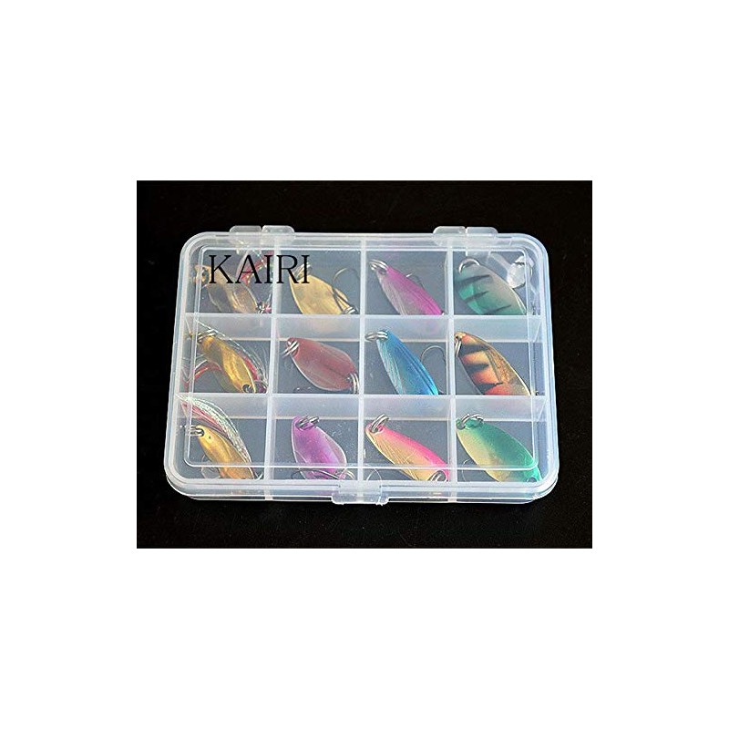 Spoon Lures Set of 12 with Case, 2.5g, 3g, 3.5g,