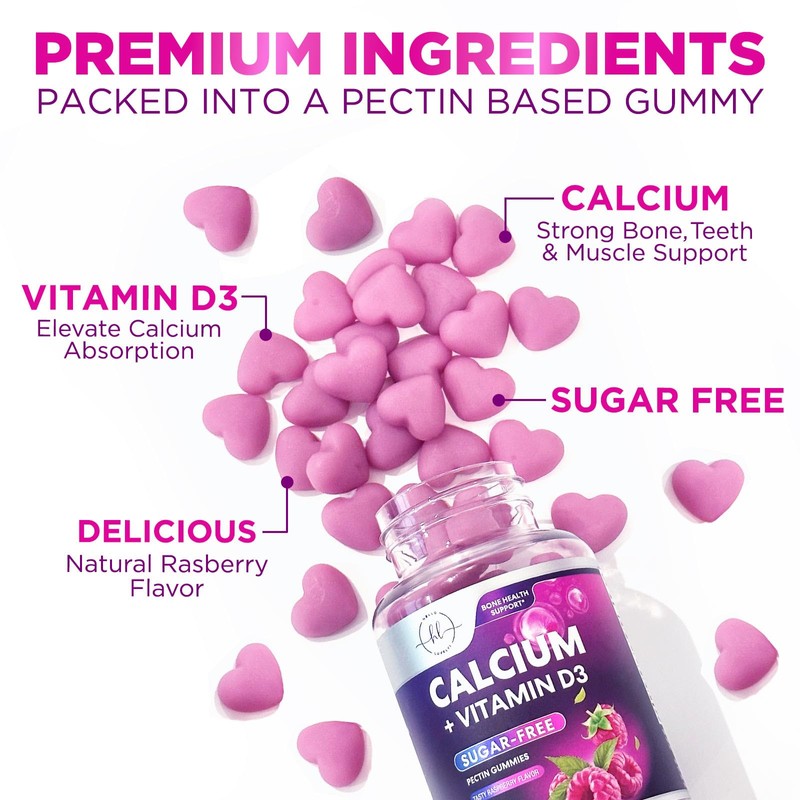 Calcium Supplements for Women - Sugar Free Calcium Gummies with