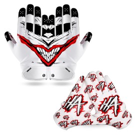 LISAAZ Football Gloves Ball Feel Sensation Ultra Sticky Grip, Lightweight & Breathable Receiver Gloves, Flexible & Secure Fit Youth & Adult Sizes