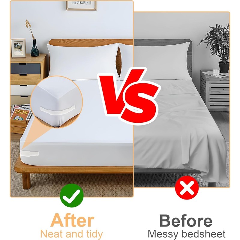 Bed Sheet Holder, Lock Sheet Holders 4PCS, New Bed Sheet