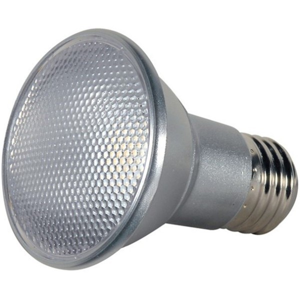 Satco S9401 Medium Base Light Bulb (6-Pack), 120 Volt, 7 Watts, 7PAR20/LED/25'/3000K/120V/D Lamp Code, 25000 Average Rated Hours, 25 Beam Spread Deg, E26 ANSI Base