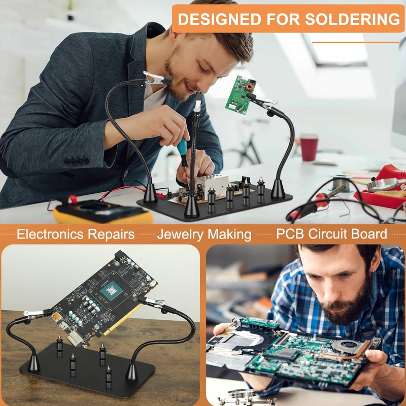 Drdefi Magnetic Helping Hands Soldering Third Hand, Soldering Station with
