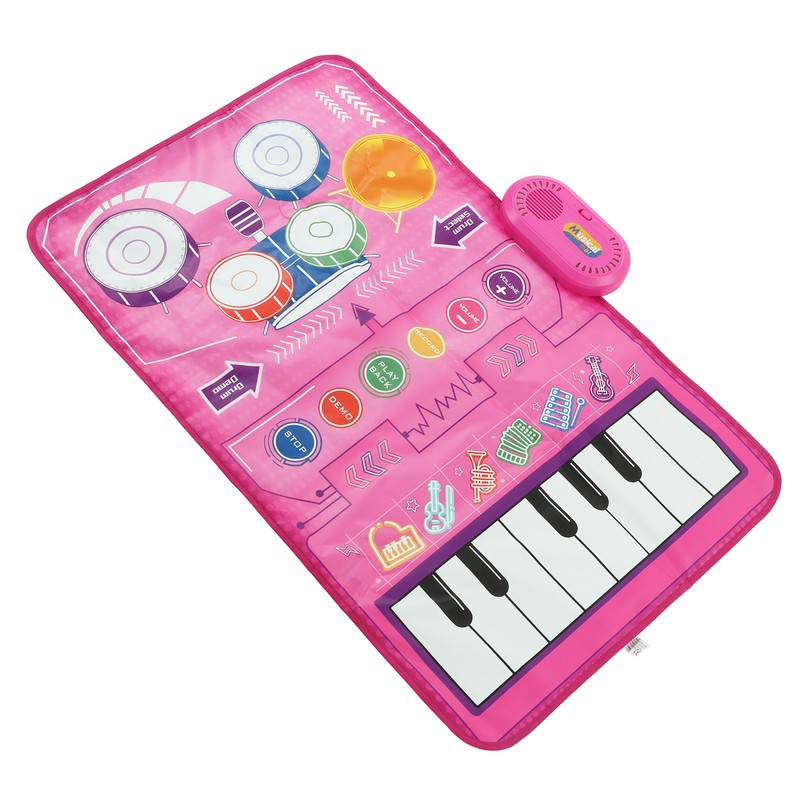 2 in 1 Touch Piano Drum Mat Early Educational Portable