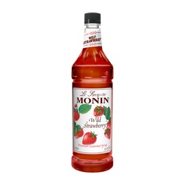 Monin Syrups Wild Strawberry Syrup, 1 liter