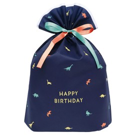 Indigo PG347 Birthday Bag LL Dinosaur Navy Wrapping Bag