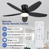 Surtime 42" Ceiling Fans with Lights-Low Profile Ceiling Fan with