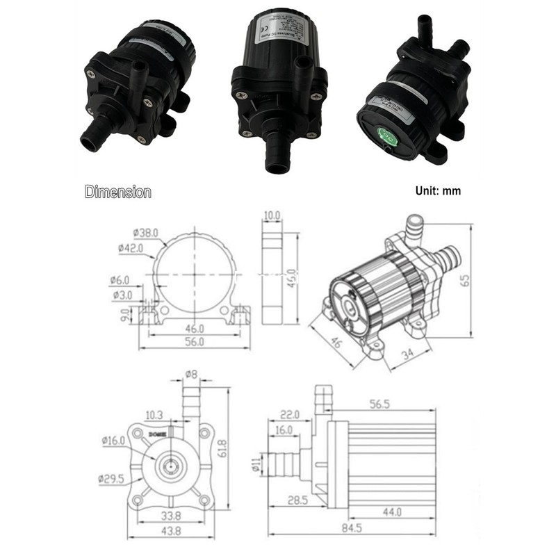 SHYSKY DC40H-24110 Micro brushless pressure water pump, Submersible Water Pump,