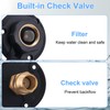BOXOB RV City Water Inlet with Brass Check Valve, 3/4"