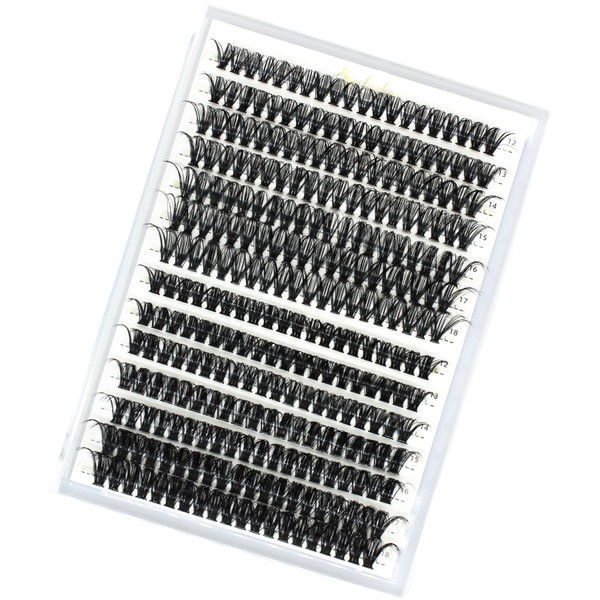 Bransfy False Eyelashes Clusters 280pcs DIY Eyelash Extension D Curl