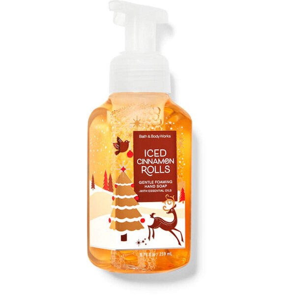 White Barn Candle Company Bath and Body Works Gentle Foaming Hand Soap w/Essential Oils- 8.75 fl oz - Winter 2020 - Many Scents! (Iced Cinnamon Rolls)