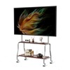 Easel Rolling TV Stand for 32-75" TVs, Stainless Steel TV