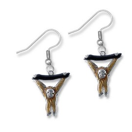 The Magic Zoo Enamel Orangutan Earrings for Women - Handcrafted Orangutan Dangles - Made in the USA