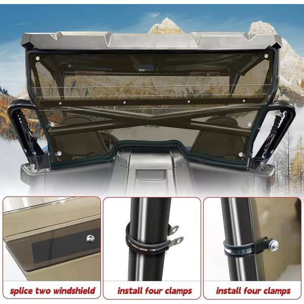 StarknightMT UTV Rear Windshield for CFMOTO ZForce 950/950 H.O.Sport/950 H.O