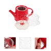 WOONEKY Christmas Teapot and Cup Set Ceramic Teaware Xmas Elements