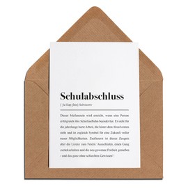 Graduation definition: greeting card with envelope