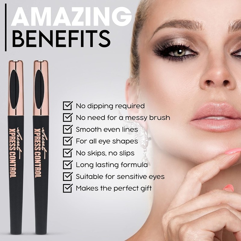 Secret Xpress Control Lápiz Delineador De Ojos Líquido Negro Resistente