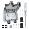Marscharm Outdoor Socket 2-Way Waterproof Socket IP66 with Switch Indicator