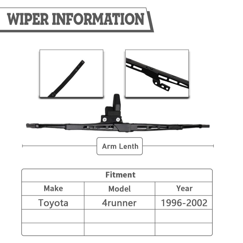 HODEE (Pack of 2) Rear Wiper Blade Set Replacement for