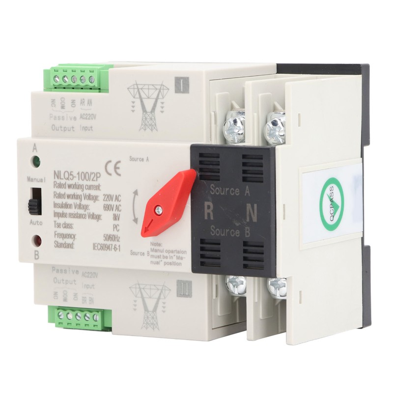 Dual Power Automatic Transfer Switch 2P Mini ATS Automatic Transfer