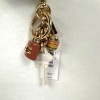 Coach Key Cluster Bag Charm Keychain Gold Pink White Multi