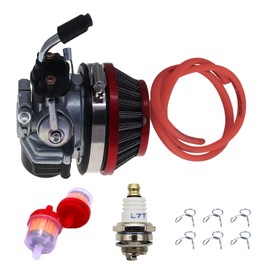 Racing Carburetor 2 Stroke 49cc 50cc 66cc 80cc 100cc with Air Filter for 2 Stroke Engine Gas Motor Motorized Moto Bike Bicycle Scooter Moped Dirt Bike ALKOY