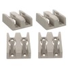 TEHAUX 4pcs Sliding Shower Door Bottom Guides Durable Shower Swing