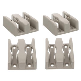 TEHAUX 4pcs Sliding Shower Door Bottom Guides Durable Shower Swing Stoppers for Glass Doors Secure Fixation Easy Installation Smooth Sliding for Bathroom Use