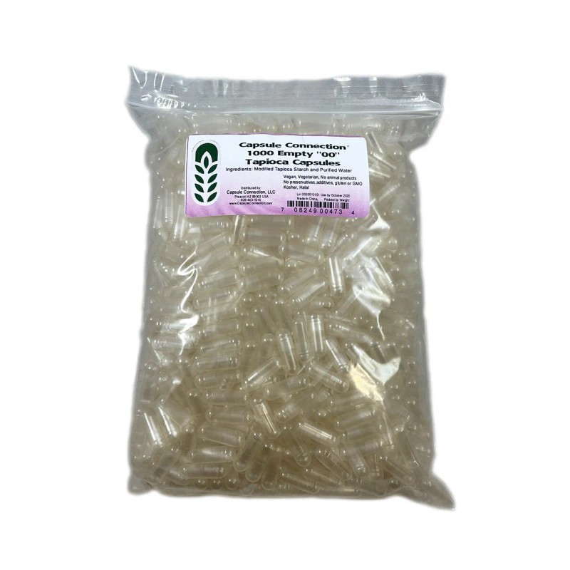 Vitamins TAPIOCA VEGAN Vegetable Empty Capsules 1000 Count - Size