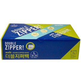 Cleanson double zipper bag (80 large sheets) 1~3, 3 / 크린손 더블지퍼백(대형80매) 1~3개, 3개