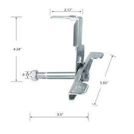LONGRUNFORU 6 inch Caster Brake Kit, Tread Lock, Zinc Plated Steel, Brake Kit for Casters, Caster Wheel Brake(4 PCS)