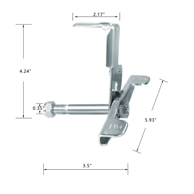 LONGRUNFORU 6 inch Caster Brake Kit, Tread Lock, Zinc Plated