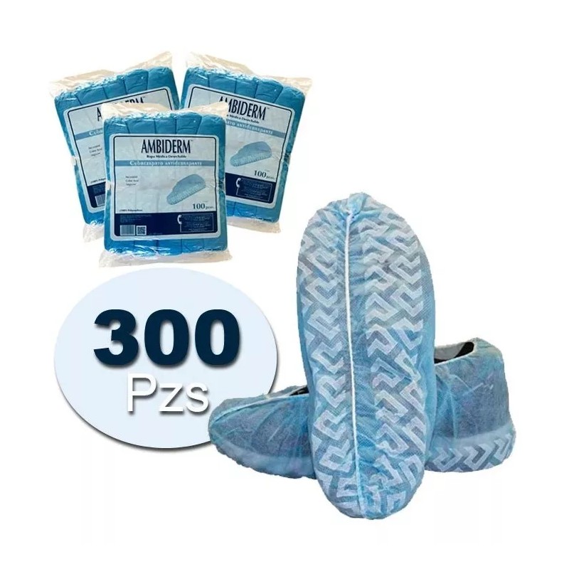 Ambiderm Cubrezapatos Desechable, Antiderrapante Ambiderm 300 Pzas