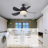 Socket Fan Light with Remote, Dimmable LED Ceiling Fans with