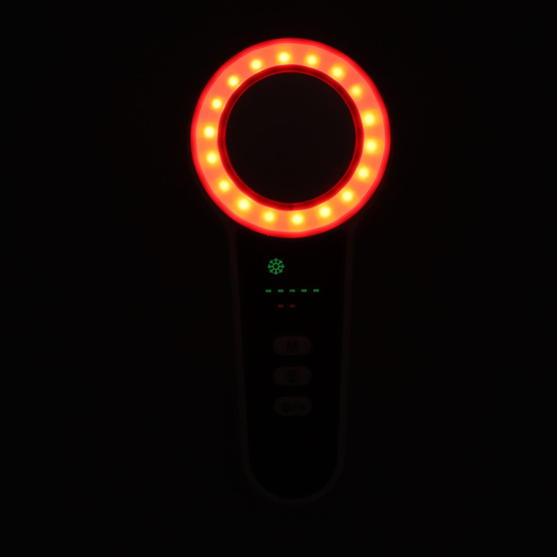 Hot Cold Facial Massager LED Light Heating Cooling Vibration Adjustable